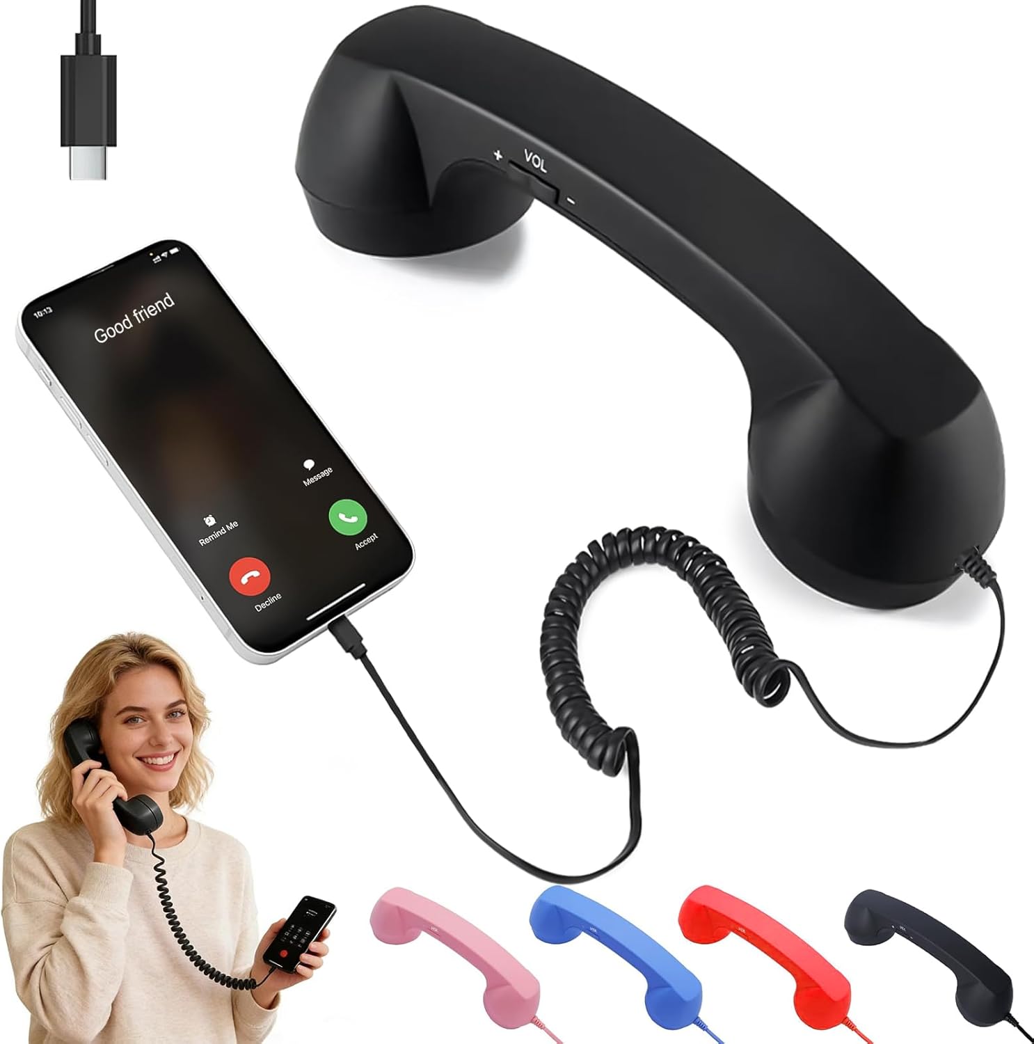Retro Handset Phone - Retro Handset for Mobile Phones Classic