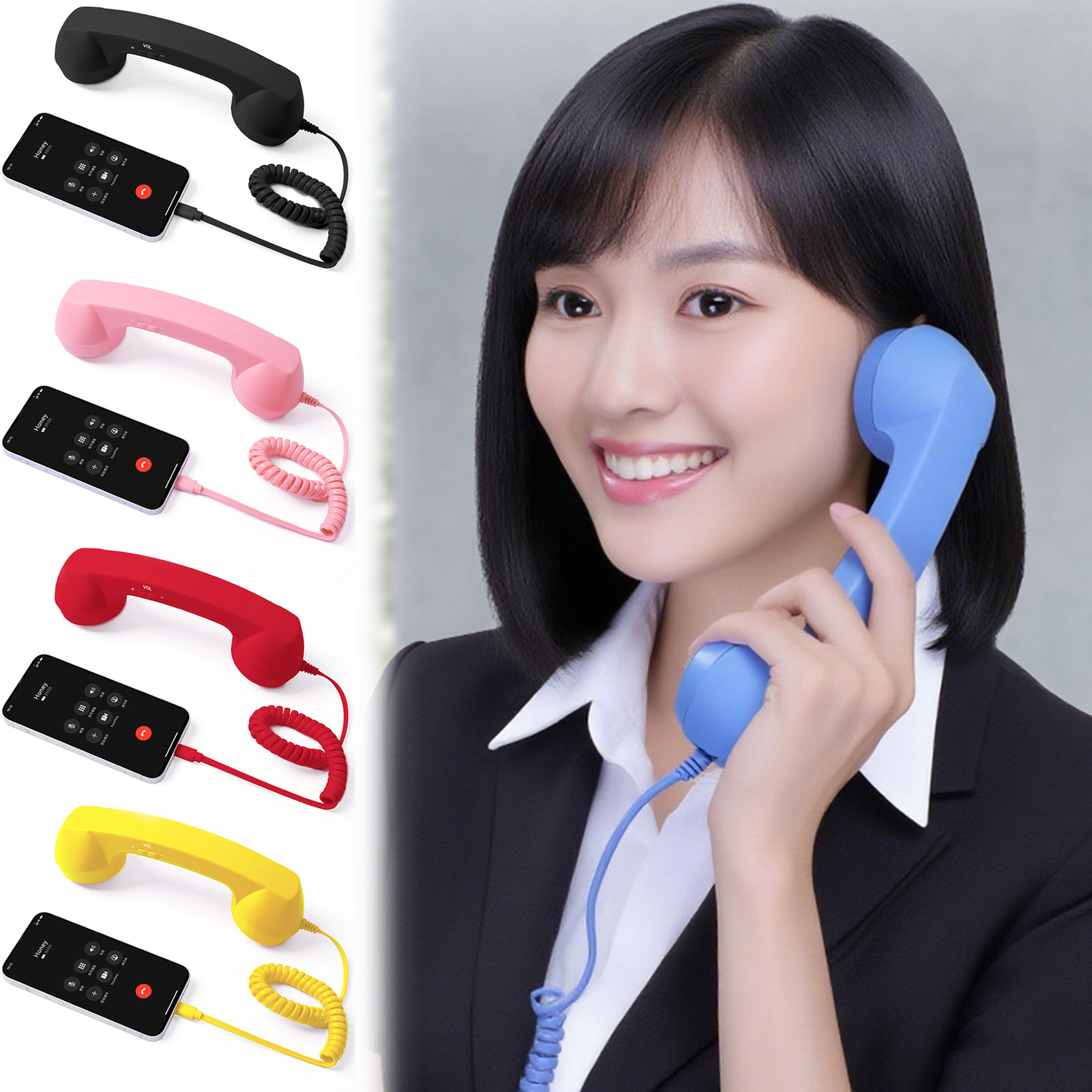Retro Handset Phone - Retro Type C Telephones Handset Cell