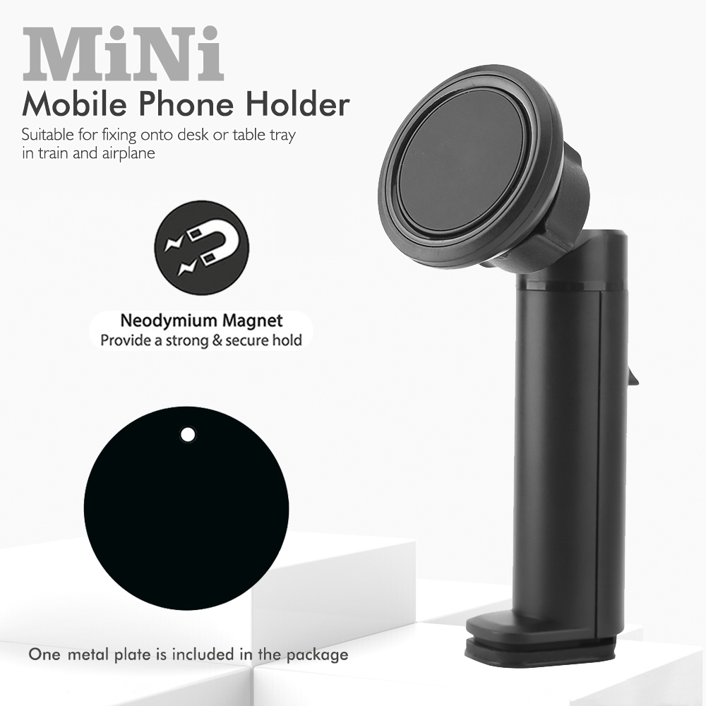 Phone Accessories For Travel - Mini Magnetic Desktop Mobile Phone Holder
