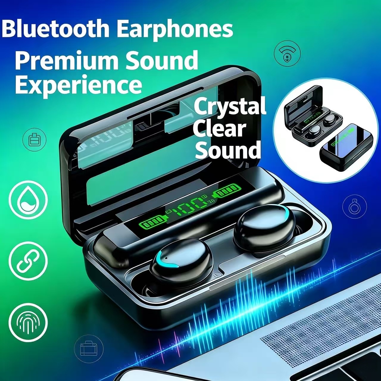 2026New F9 TWS wireless headph - Bluetooth Earphone Tws recension och pris